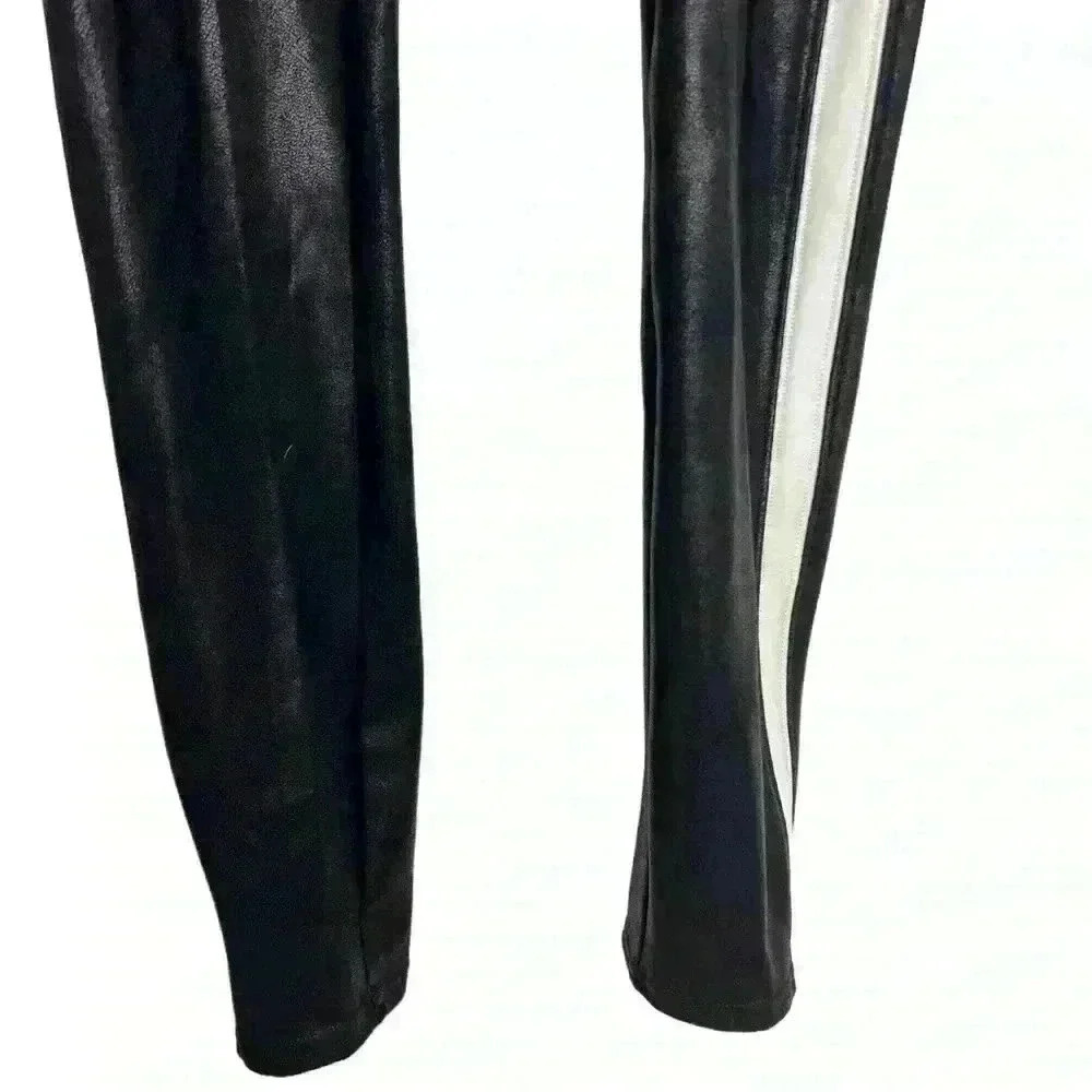 Spanx Faux Leather Side Stripe Leggings Size Small - Picture 5 of 12
